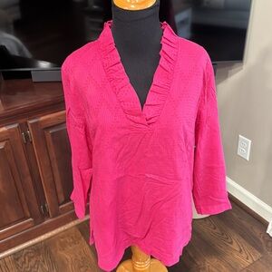 Crown & Ivy Ruffle Blouse